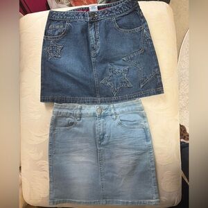 Girls Denim Skirt Bundle Size 8 & 12 Old Navy Star YMI Jean Skirts‎
